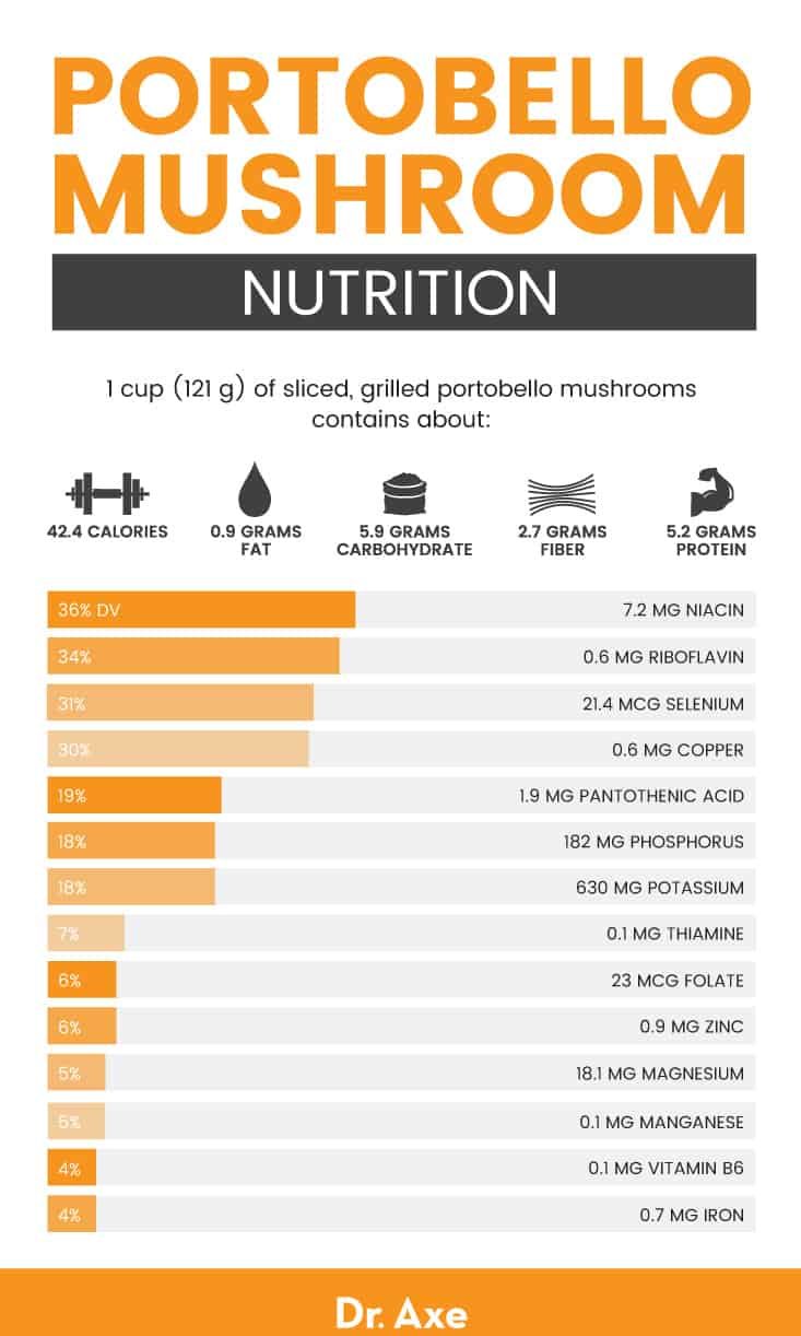 Nutrition des champignons portobello - Dr Axe